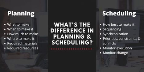 Difference In Planning & Scheduling | Production planning and scheduling | Scoop.it