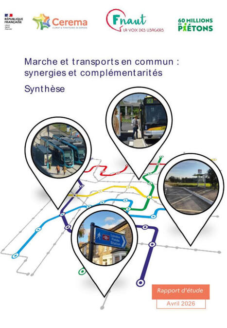 Marche et transports en commun : synergies et compl&eacute;mentarit&eacute;s. Synth&egrave;se - Cerema | Veille s&eacute;curit&eacute; routi&egrave;re - infrastructure du Cerema | Scoop.it
