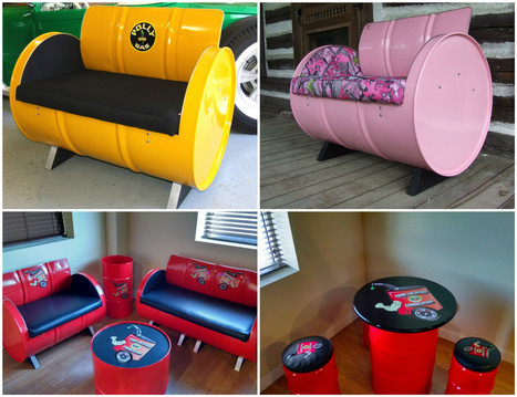 55-Gallon Steel Drums Upcycled Into Furniture | 1001 Recycling Ideas ! | Scoop.it
