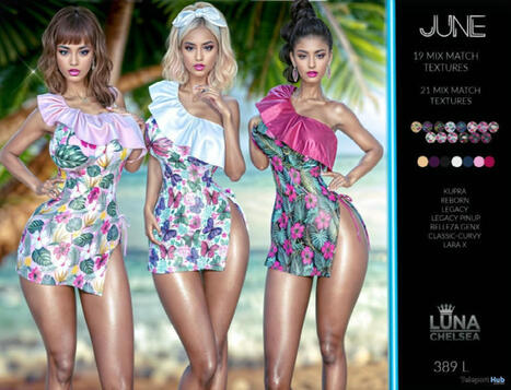 Side Slit Dress Fatpack June 2024 Group Gift by Luna Chelsea | Teleport Hub - Second Life Freebies | Second Life Freebies | Scoop.it