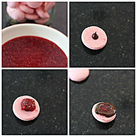 Nasi Lemak Lover: Macarons with Raspberries Jelly and Dark ... | The Chic Chocolate Curator | Scoop.it