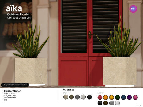 Outdoor Planter May 2025 Group Gift by aika | Teleport Hub - Second Life Freebies | Second Life Freebies | Scoop.it