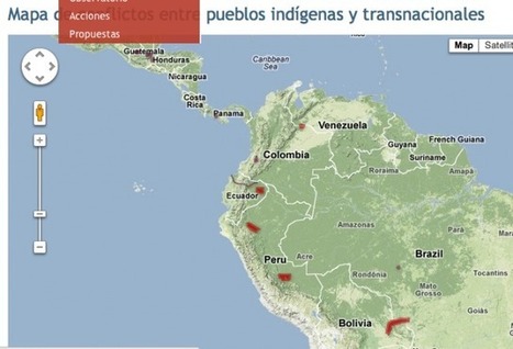 Mapa 'La Tierra se defiende' de conflictos entre pueblos indígenas y empresas transnacionales | Abya Yala | Scoop.it