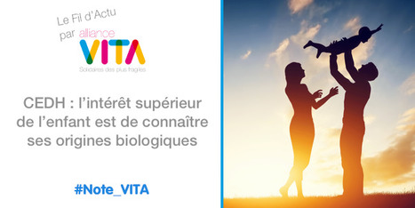 CEDH : l’intérêt supérieur de l’enfant est de connaître ses origines biologiques | Famille et sexualité | Scoop.it