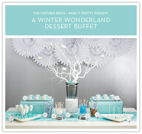The Inspired Bride &rsaquo; Do It Yourself Project: Winter Wonderland Dessert Buffet Decor | Candy Buffet Weddings, Favors, Events, Food Station Buffets and Tea Parties | Scoop.it