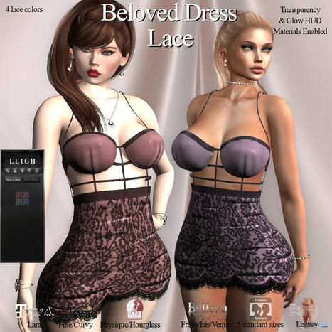 Beloved Dress Lace Teleport Hub Group Gift by LEIGH | Teleport Hub - Second Life Freebies | Second Life Freebies | Scoop.it