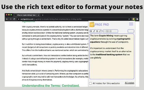 Page Pad: añade anotaciones a las páginas web en el navegador Chrome | Aprendiendo a Distancia | Scoop.it