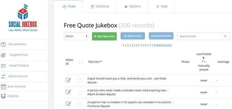 SocialJukebox. Automatiser ses publications sur les r&eacute;seaux sociaux | Time to Learn | Scoop.it
