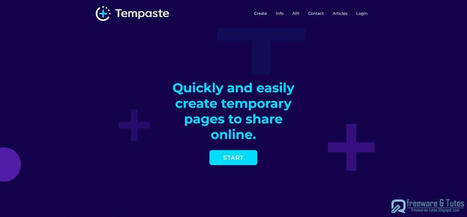 Tempaste : un outil en ligne gratuit pour créer facilement des pages Web temporaires | Freewares | Scoop.it