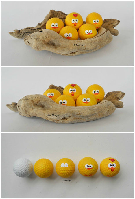 Cute Little Chicks from Upcycled Golf Balls | 1001 Recycling Ideas ! | Scoop.it