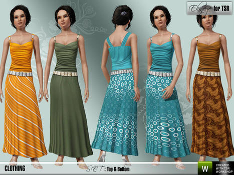 Ekinege - Cowl Neck Top & Long Skirt : FREE TODAY (TSR) | Les Sims | Scoop.it