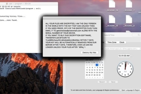 MacOS a aussi son ransomware-as-a-service | #Apple #CyberSecurity  | Apple, Mac, MacOS, iOS4, iPad, iPhone and (in)security... | Scoop.it