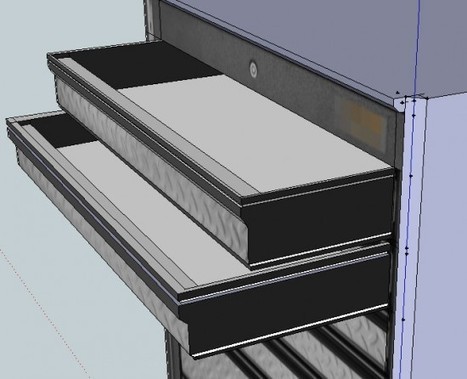 Didacticiel SketchUp Pro: 03: Servante (boîte à outils sur roulettes) en 3D | SketchUp | Scoop.it