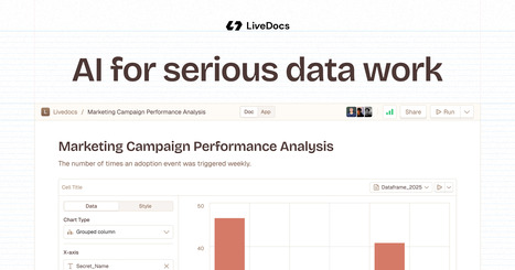 Livedocs | Collaborative Data Storytelling 🪄 | AI Tools and Info | Scoop.it