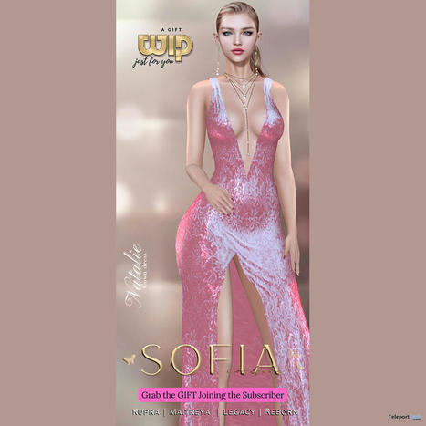 Natalie Star Gown Dress Pink Soft WIP Event August 2022 Subscriber Gift by Sofia | Teleport Hub - Second Life Freebies | Second Life Freebies | Scoop.it