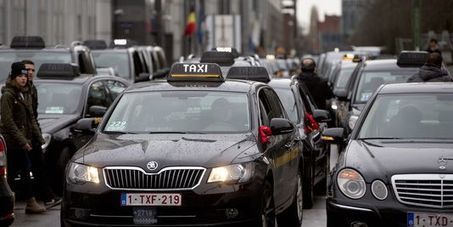 Plus de 600 taxis mobilisés contre Uber à Bruxelles | Economie Responsable et Consommation Collaborative | Scoop.it