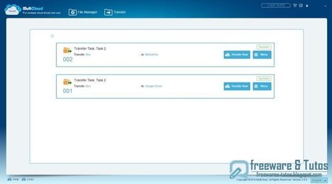 MultCloud 3.8 : transfert de fichiers entre services cloud (appli + extension Chrome) | Time to Learn | Scoop.it