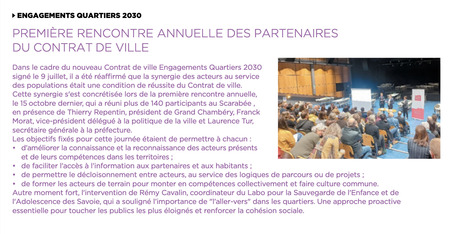 ENGAGEMENTS QUARTIERS 2030. Première rencontre annuelle des partenaires du contrat de ville de Chambéry | Labo Cités - L'actualité de la politique de la ville en Auvergne-Rhône-Alpes | Scoop.it