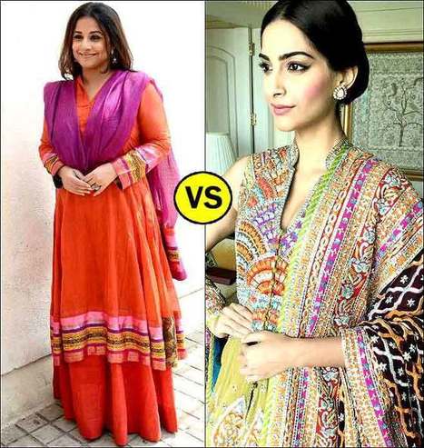 Celebrity Wardrobe Clash: Modest Vidya Balan VS Royal Sonam Kapoor | Celebrity Fashion Trends | Scoop.it