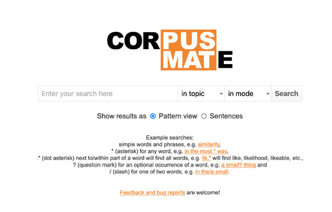 CorpusMate | Tools for Teachers & Learners | Scoop.it