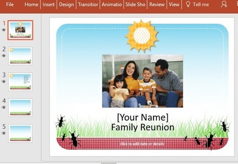 Free Family Reunion PowerPoint Template | ED 262 Culture Clip & Final Project Presentations | Scoop.it