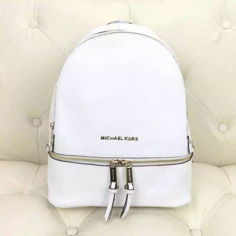 michael kors rhea backpack white