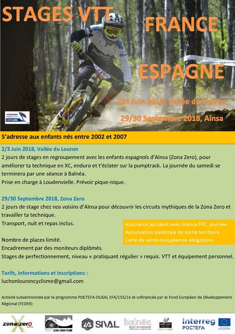 Stage VTT transfrontalier en Louron les 2 et 3 juin | Vallées d'Aure & Louron - Pyrénées | Scoop.it