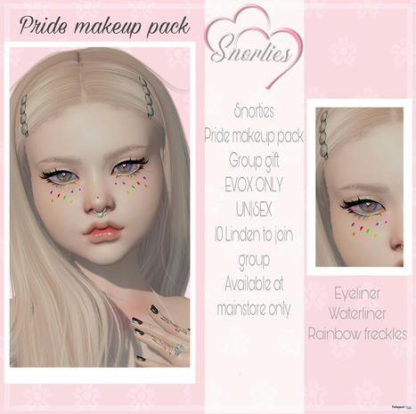 Pride Makeup Pack June 2022 Group Gift by Snorties | Teleport Hub - Second Life Freebies | Second Life Freebies | Scoop.it
