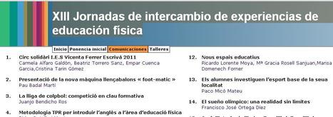 XIII Jornadas de intercambio de experiencias de educación física | Educación Física. Compartiendo en la Red | Scoop.it