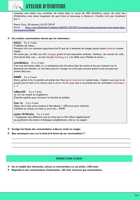 Commenter une publication (B1-B2) | FLEursdeFLE | Scoop.it