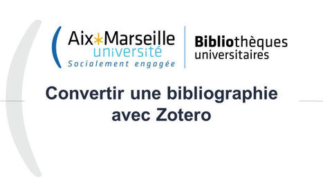 Convertir une bibliographie avec [AnyStyle et] Zotero | Zotero | Scoop.it