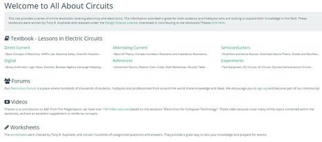 All About Circuits : Free Electric Circuits & Electronics Textbooks | MakerED | MakerSpaces | 21st Century Learning and Teaching | Scoop.it