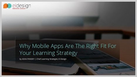 Mobile Apps For Learning: Free eBook - Why Mobile Apps Are The Right Fit For Your Learning Strategy - eLearning Industry | MobilEd | Scoop.it