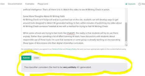 Free Technology for Teachers: The Makers of ChatGPT Have Launched a Tool to Detect Text Written With AI - Richard Byrne @rmbyrne  | Assessment | Learning and Teaching | Coaching | Scoop.it