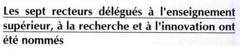 [INP-ENSIACET] Les sept recteurs délégués à l'enseignement supérieur, à la recherche et à l'innovation ont été nommés | Que sont-ils devenus ? | Scoop.it