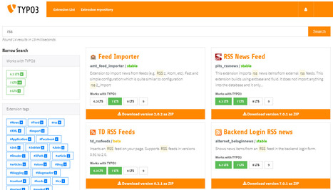 Find TYPO3 RSS extensions in a new repository (but without RSS monitoring) | Bonnes pratiques en documentation | Scoop.it