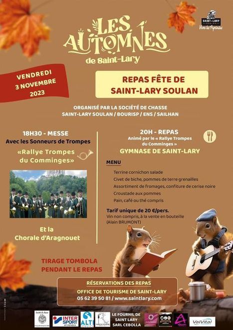 Repas des chasseurs le 3 novembre à Saint-Lary | Vallées d'Aure & Louron - Pyrénées | Scoop.it