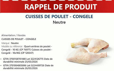 Résidus de médicament : du poulet congelé rappelé dans toute la France | Toxique, soyons vigilant ! | Scoop.it