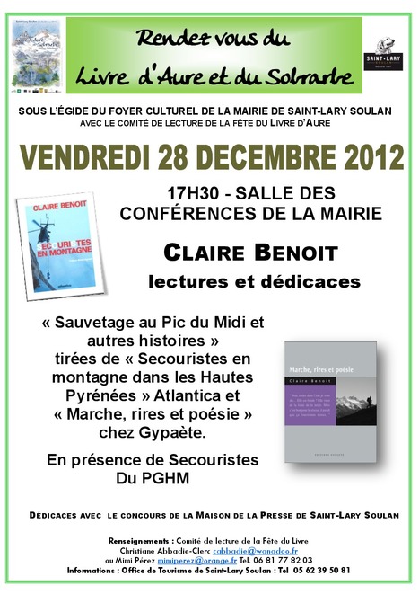 Claire Benoit le 28 décembre à Saint-Lary | Vallées d'Aure & Louron - Pyrénées | Scoop.it