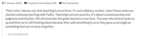 Sir Ken Robinson : The Art of Teaching | 21st Century Learning and Teaching | Scoop.it