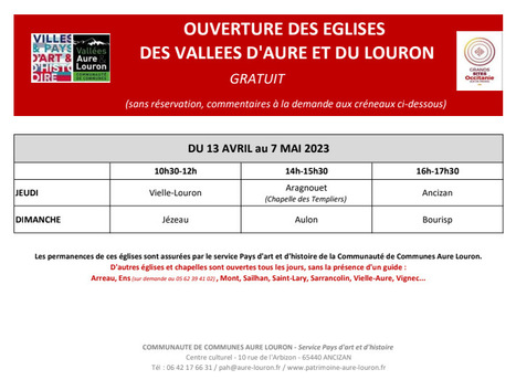 Visitez les &eacute;glises des vall&eacute;es d'Aure et du Louron et b&eacute;n&eacute;ficiez des commentaires des conf&eacute;renci&egrave;res du Pays d'Art et d'Histoire | Vall&eacute;es d'Aure & Louron - Pyr&eacute;n&eacute;es | Scoop.it