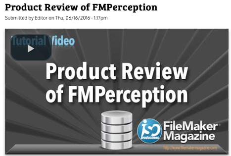 Product Review of FMPerception | ISO FileMaker Magazine - FileMaker | Learning Claris FileMaker | Scoop.it