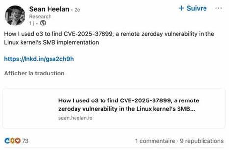 o3 d'OpenAI découvre une vulnérabilité zero-day dans Linux (et c'est une première mondiale) | Cybersécurité | Veille #Cybersécurité #DCIT Conseil | Scoop.it