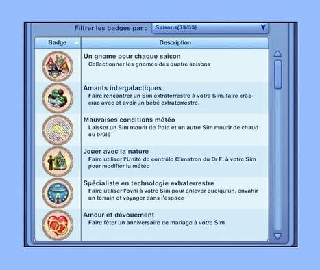 Les Badges Saisons « The Daily Sims | Les Sims | Scoop.it