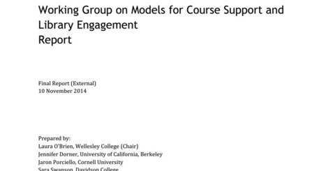 Working Group on Models for Course Support and Library Engagement Report  FINAL.pdf | edX-lib | Education 2.0 & 3.0 | Scoop.it
