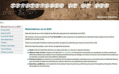 Matemáticas en la ESO | Blog de Antonio Omatos | APRENDIZAJE | Scoop.it