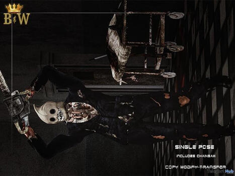 Single Bento Pose #332 & Mesh Chainsaw Halloween 2026 9L Promo by BLACK & WHITE | Teleport Hub - Second Life Deals | Second Life Freebies | Scoop.it
