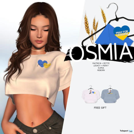Sunny Crop Top Stand With Ukraine Edition May 2022 Gift by OSMIA | Teleport Hub - Second Life Freebies | Second Life Freebies | Scoop.it