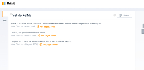 RefMe. Créer une bibliographie simplement | Études littéraires | Scoop.it