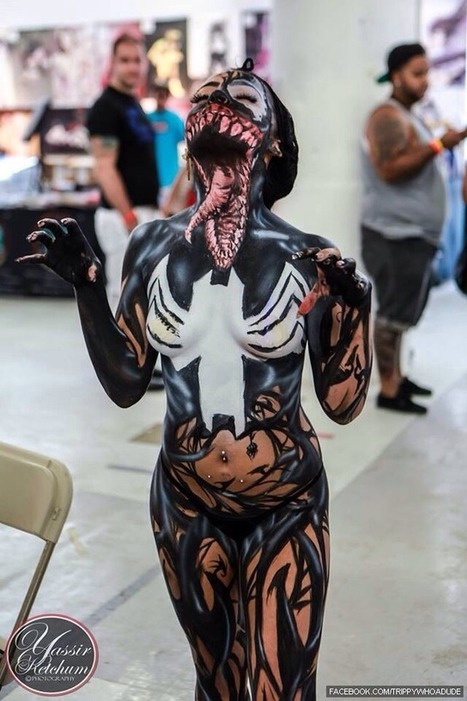 Cosplay of the day: Sexy Venom body paint | All Geeks | Scoop.it